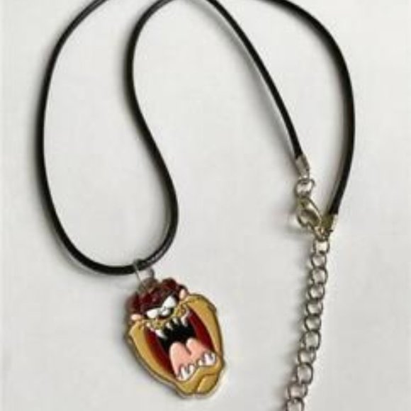 Vintage Taz Tazmanian Devil Necklace Pendant Tasmanian Looney Tunes Warner Bros. - Picture 5 of 8